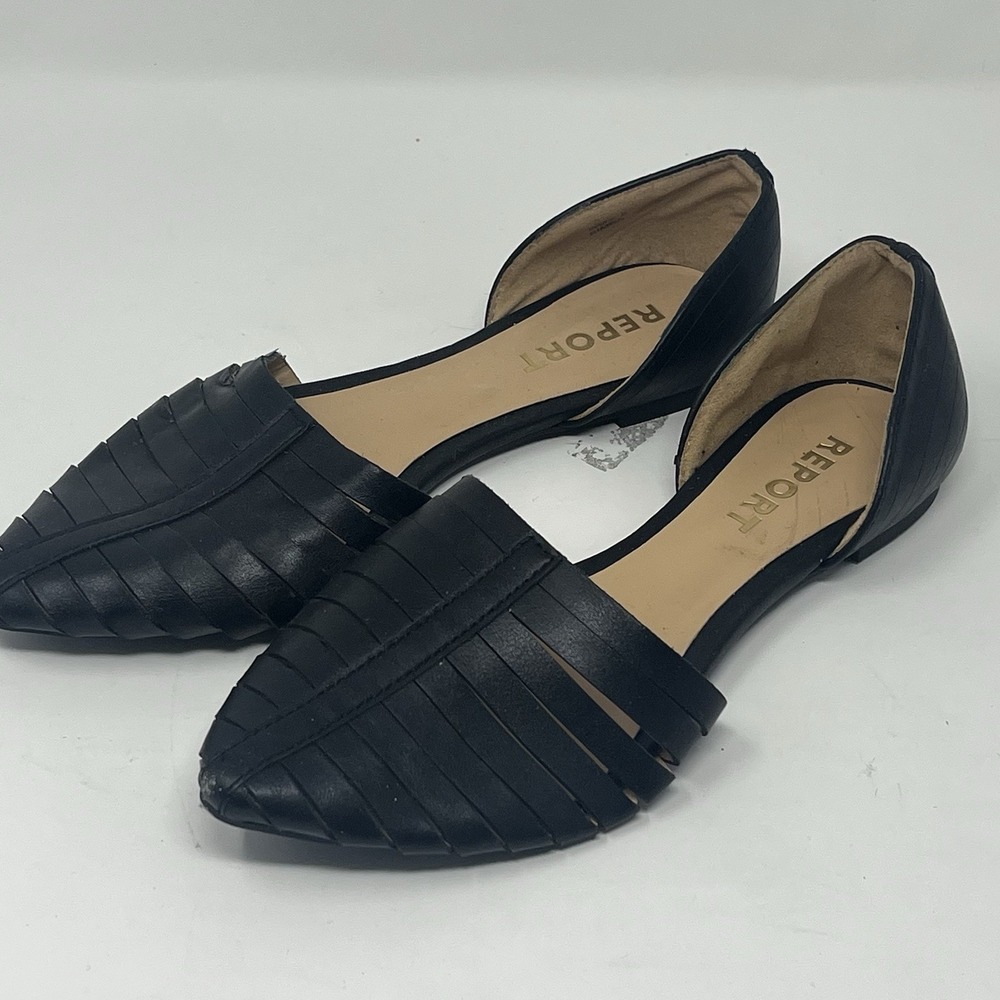 Report Simba Black Women's Pointed‎ Toe Flat Size 8